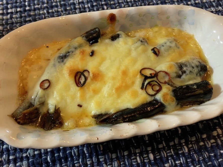 オイルサーディンのチーズ焼きの画像