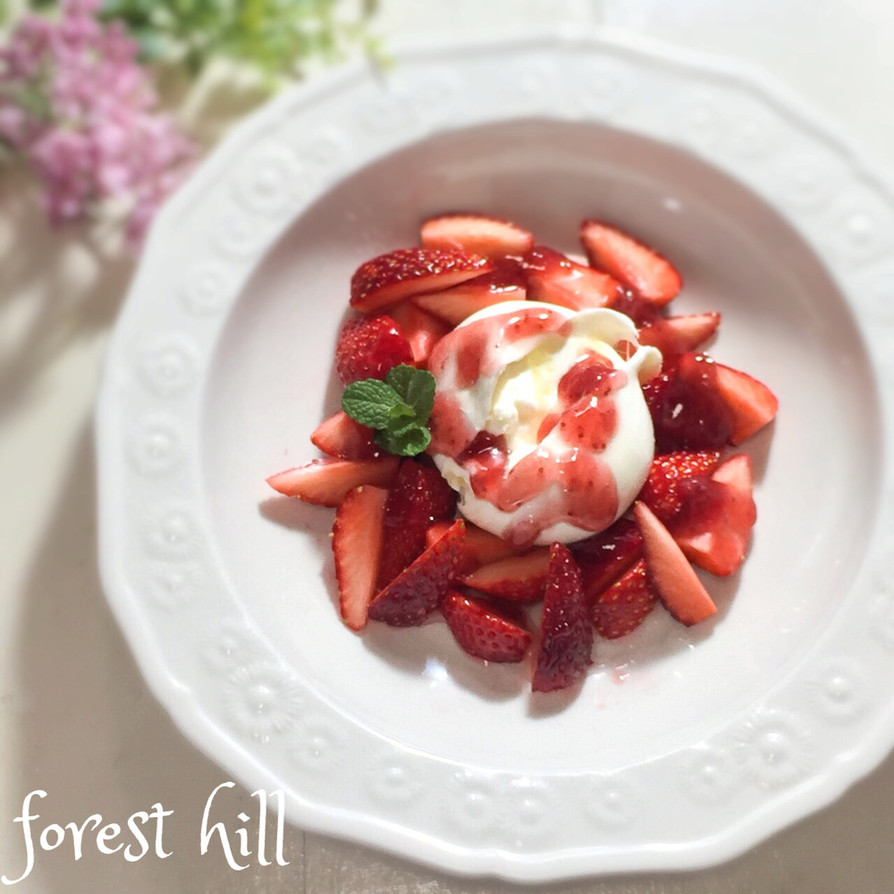 ブッラータチーズと苺のデザートサラダ by フォレストヒル 【クックパッド】 簡単おいしいみんなのレシピが396万品