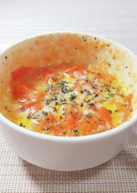朝食ランチ☆レンジ3分チーズトマトスープ