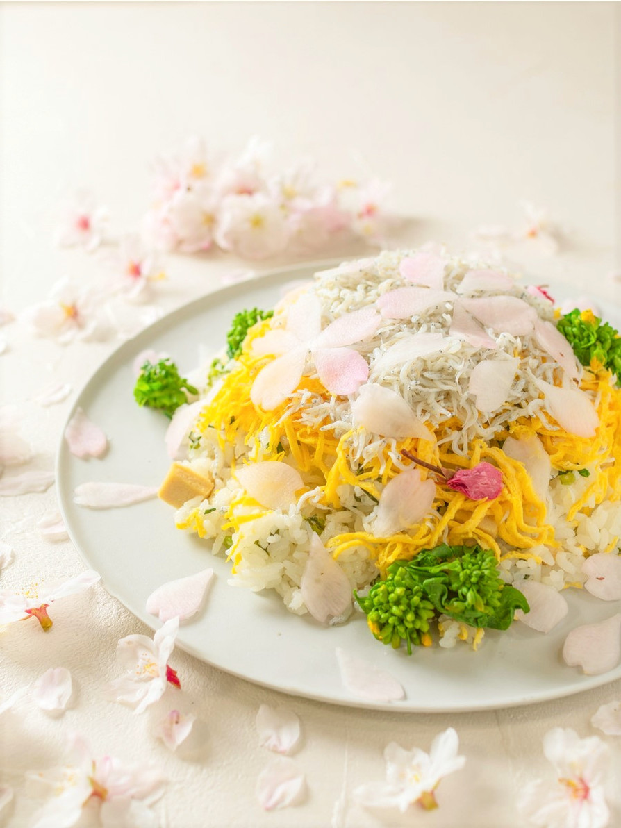 春♡しらすと菜の花のちらし寿司の画像