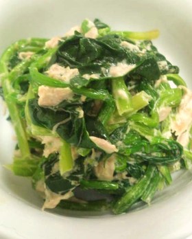 ツナと✿ほうれん草の✿ゴマ✿マヨ和え