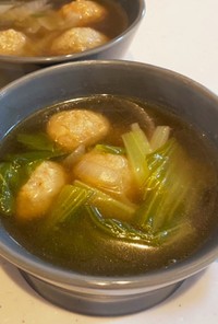 簡単♡チンゲンサイと肉団子の中華スープ
