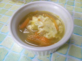 白菜と人参のスープ(カレー味)