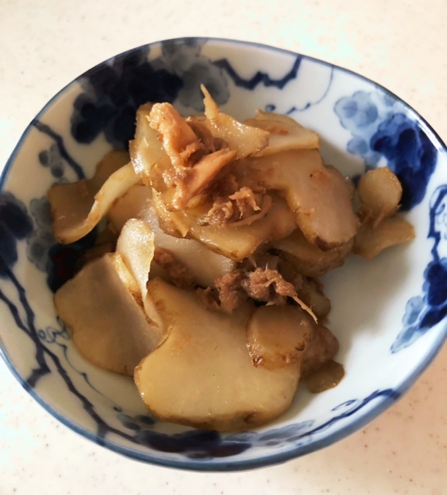 菊芋とツナ缶の甘辛炒めの画像
