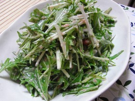 水菜とタラコのかんたんサラダ