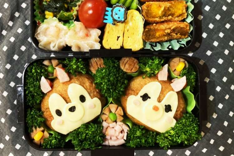 キャラ弁 チップとデール稲荷弁当 レシピ 作り方 By Ktmommy クックパッド 簡単おいしいみんなのレシピが376万品