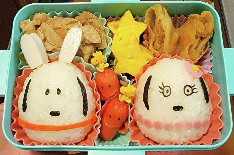 イースター☆スヌーピーおにぎり弁当！の画像