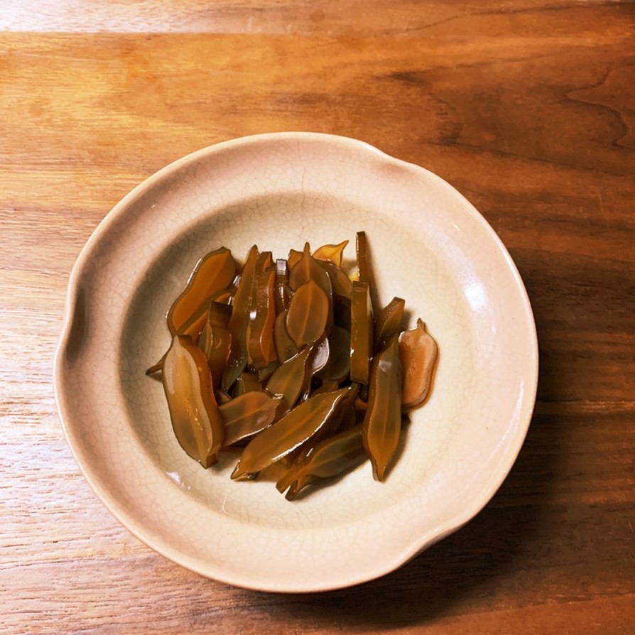 柿酢でつくる茎わかめの酢醤油漬けの画像