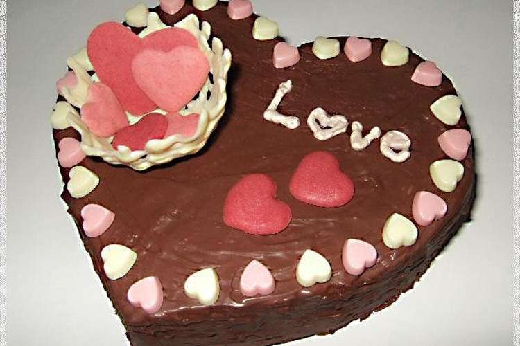 バレンタインにハートのケーキ レシピ 作り方 By Lovely ピンク クックパッド