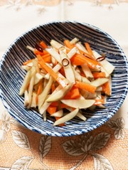 春人参と菊芋のシャキシャキ生塩きんぴら♡の写真