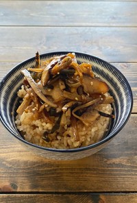 椎茸と牛蒡・乾物の簡単佃煮