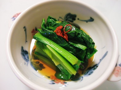 めんつゆ　ｄｅ　小松菜のお漬ものの写真