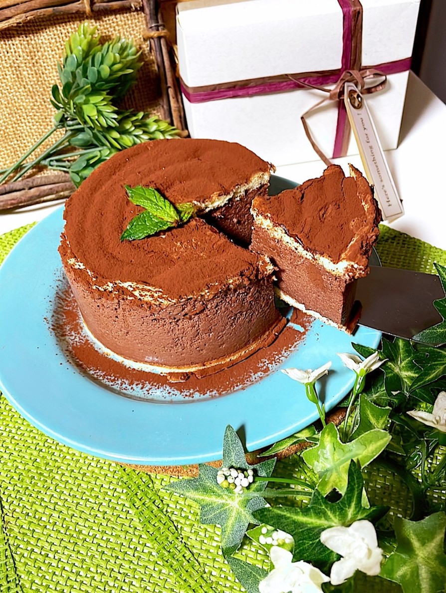 チョコババロアケーキの画像