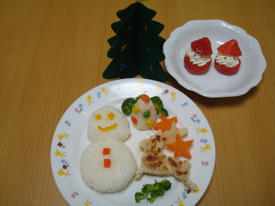 離乳食後期☆クリスマスプレート②-2の画像