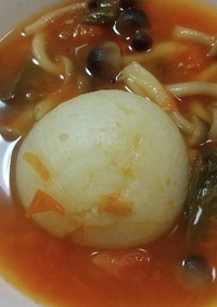 新玉ねぎの丸ごとトマトスープ