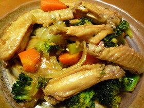 ♡◎野菜たっぷり♪鶏手羽のこってり煮