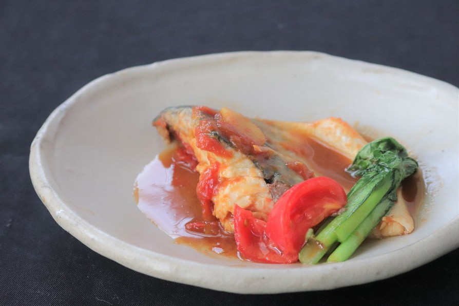 鯖のトマト味噌煮の画像