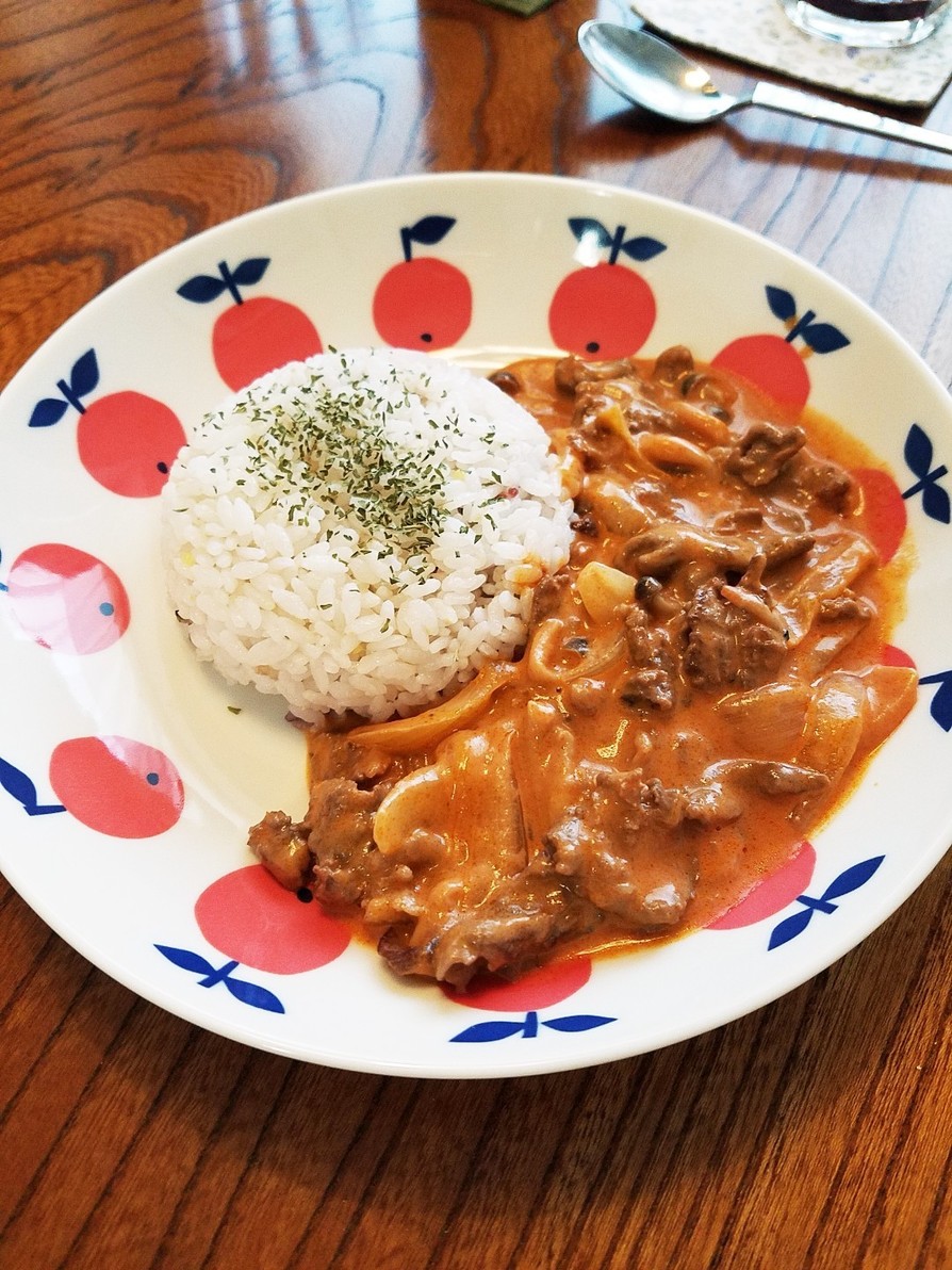 ビーフストロガノフのレシピ