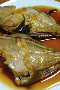 魚　カワハギの煮付け：柚風味