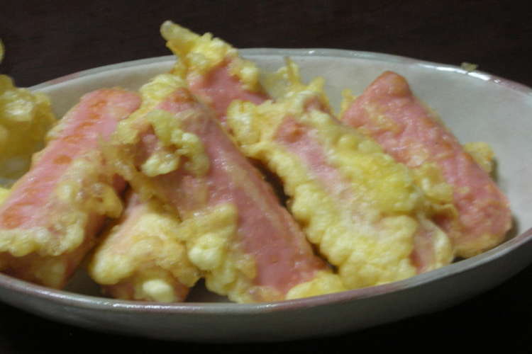魚肉ソーセージ天ぷら レシピ 作り方 By ローズヒップハーブ クックパッド
