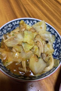 麻婆豆腐の素で、野菜炒め