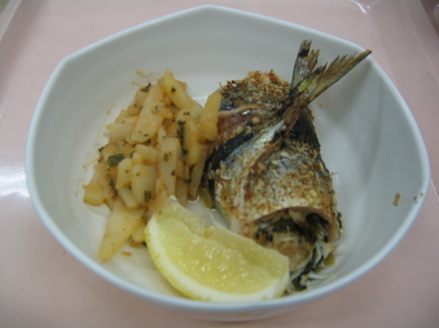 秋刀魚のロール焼きの写真
