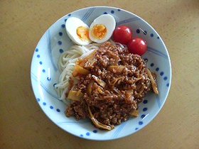 簡単!肉味噌そば(ジャージャー麺風)