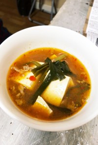 ニラの坦々スープ