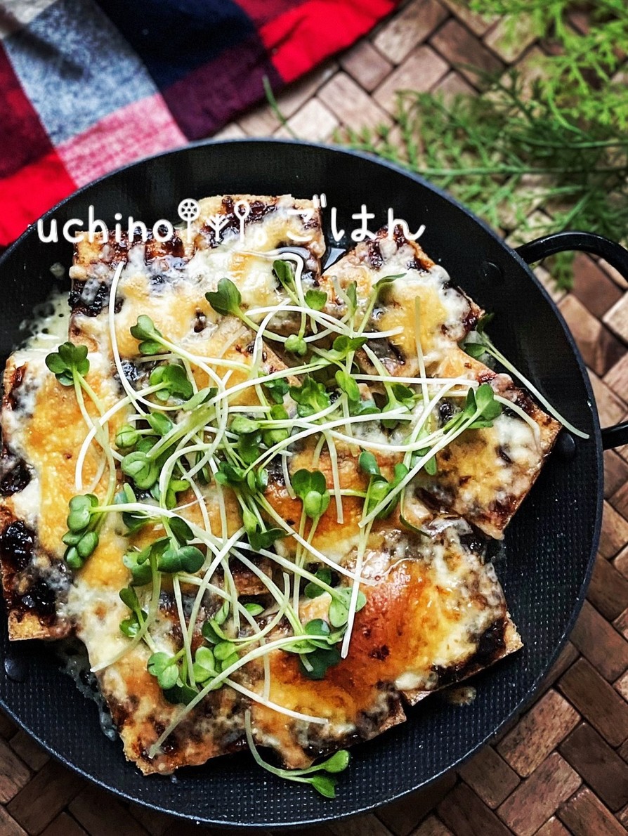 海苔の佃煮と柚子胡椒とチーズの絶品厚揚げの画像
