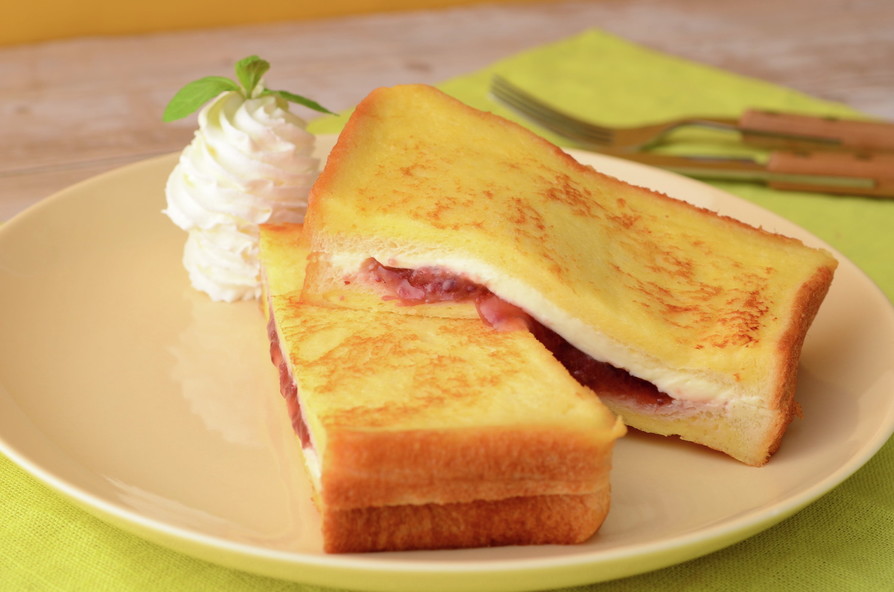 チュロスフレンチトーストアイスクリームサンドのレシピ