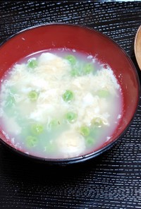 和歌山うすいえんどうの卵とじスープ