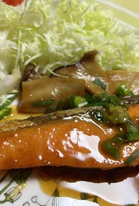 かんたん鮭のバター醤油焼き(ᵔᴥᵔ)