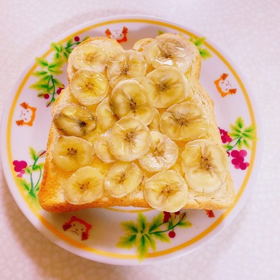 バナナトーストの写真