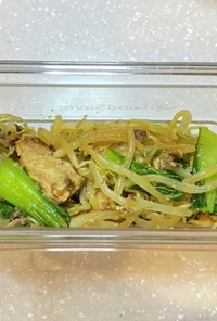 簡単！青梗菜とサバ缶の味噌煮風！