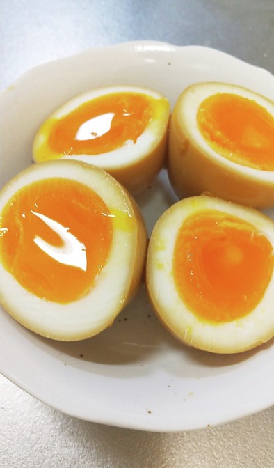 せいろ蒸し卵(蒸籠蒸し7分の卵)で味玉！の写真