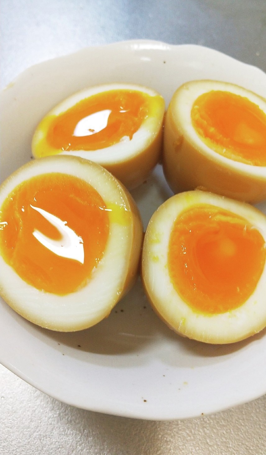 せいろ蒸し卵(蒸籠蒸し7分の卵)で味玉！の画像