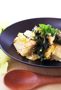 ☘️わかめと豆腐のチャンプルー風炒め☘️