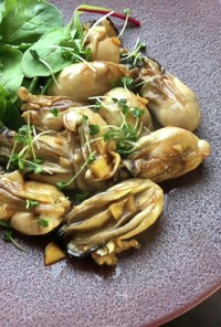 牡蠣のガーリックバター生姜焼き