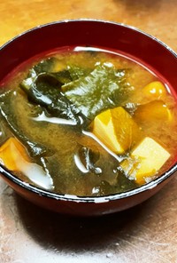 高野豆腐と食物繊維の味噌汁