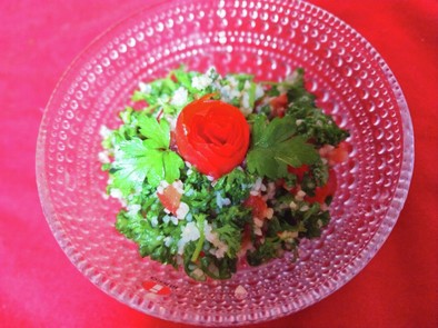 ♪トルコ料理　ブルグルとパセリのサラダ♪の写真