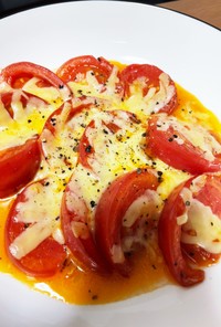 簡単おつまみ！トマトのチーズ焼き