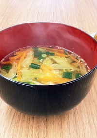【大崎市】キャベツのごま風味スープ