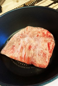 レンジ不使用！冷凍肉の解凍ワザ