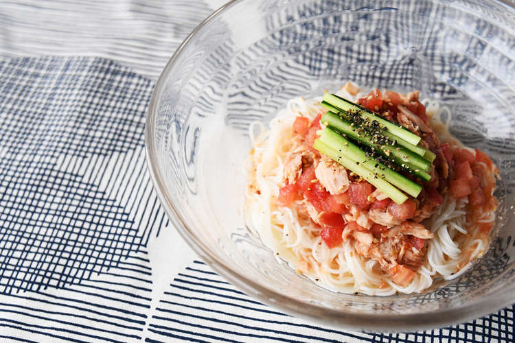 かるしお ツナとトマトのサラダそうめん レシピ 作り方 By かるしおクッキング クックパッド 簡単おいしいみんなのレシピが372万品