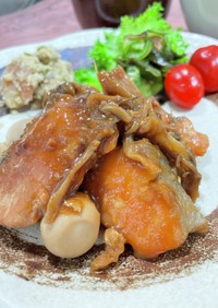 鮭とうずらと舞茸の生姜煮