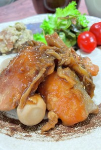 鮭とうずらと舞茸の生姜煮
