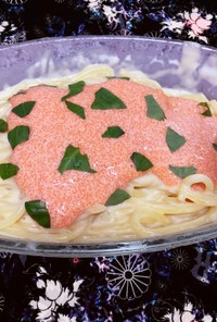 レンジで作る明太マヨスパゲティ