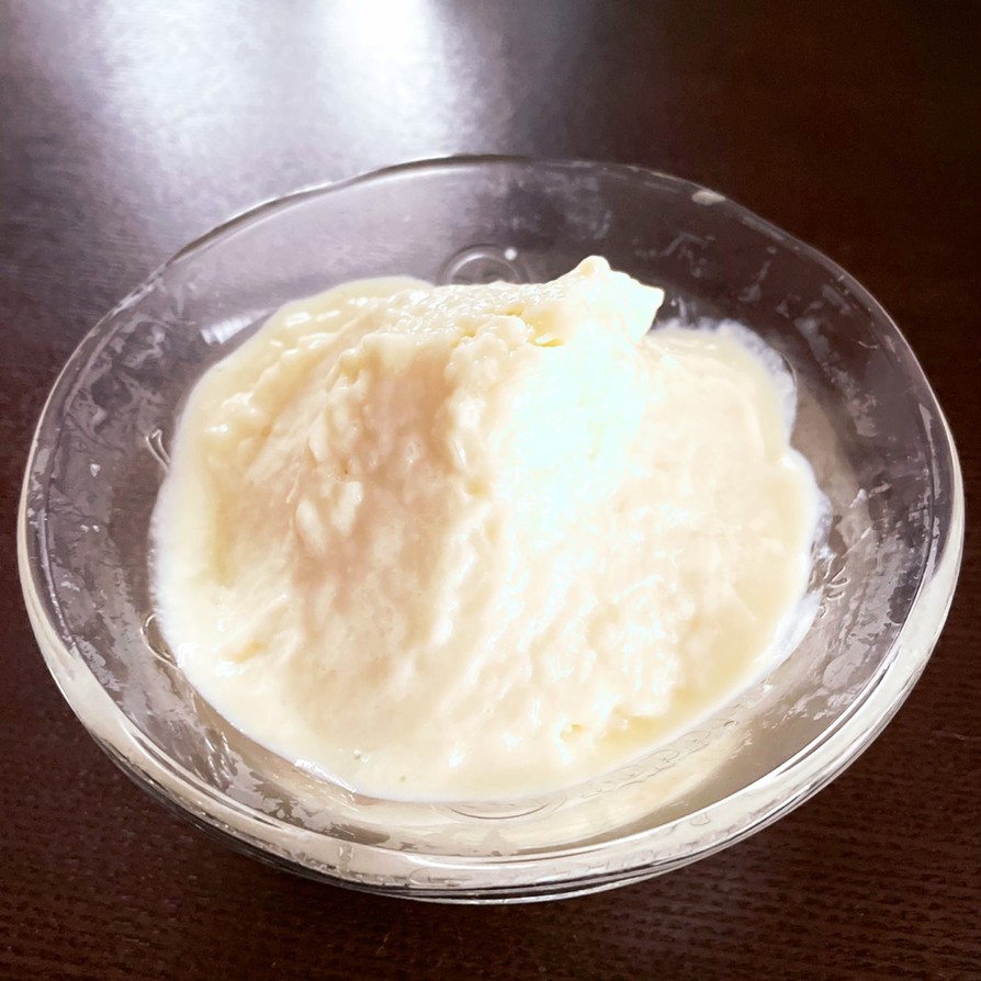 豆腐と豆乳で作るアイス→生クリーム不使用の画像