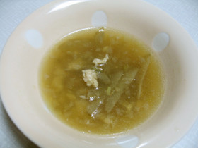 ごぼうと鶏ミンチのスープ