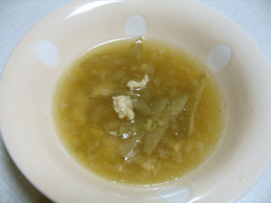 ごぼうと鶏ミンチのスープの写真